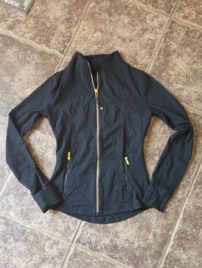 Lululemon Black Define Jacket Nulu with Gold Hardware
